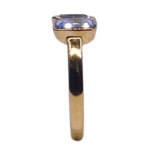 Anillo Clásico de Plata de Ley 925 Chapado en Oro con Topacio Azul para Mujer, Joyería para Bodas - Product Image 4