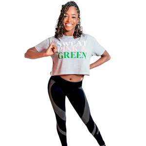 Camiseta Corta Rosa Verde para Mujer, Camiseta de Manga Corta con Cuello Redondo, Informal, de Algodón Suave, con Estampado Gráfico, Top de Moda para Verano - Product Image 1