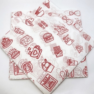Feuilles de papier sulfurisé imprimé pour l'emballage alimentaire (légumes et produits non-végétaliens) – Résistantes à l'huile, anti-graisse, hygiéniques - Product Image 1