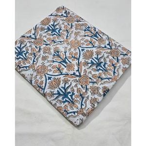 Nueva Llegada, Tela de Algodón India Ecológica con Estampado Floral Sanganeri, Diseño Étnico Boh Creation, para Confección de Vestidos - Product Image 1