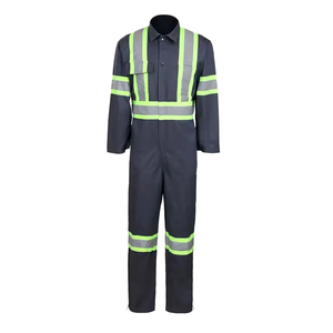 Combinaison de travail respirante en coton pour hommes, combinaison de mécanicien haute visibilité, vêtements de travail, uniforme de sécurité, tenue de travail - Product Image 1