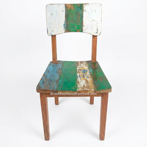 Handcrafted Rustic <b>Dining</b> <b>Chair</b> Reclaimed Boat Wood Eco-Friendly Original Color Indoor Outdoor Resort Home Villa Furniture - Product Image 1