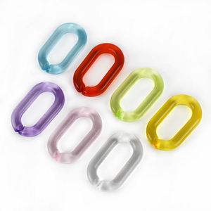 Collier long en résine à maillons larges, style moderne, mélange de couleurs, punk, creux, épais, pour décoration murale, fait main, anniversaire - Product Image 5