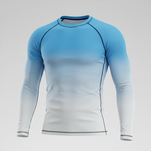 Unisex Long Sleeve Rash Guard Quick Dry Compression Fit Athletic <b>Swim</b> <b>Shirt</b> Surf Top Protective Activewear for Outdoor Adventure - Product Image 1