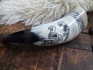 PERFECT ENTERPRISES Viking <b>Drinking</b> Classic Medieval <b>Horn</b> Historical Cosplay Perfect and Celebrations <b>Drinking</b> <b>horn</b> - Product Image 2