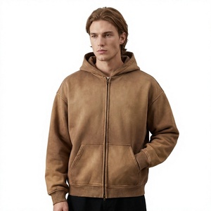 Men's Purple <b>Tie</b>-<b>Dye</b> Hooded Zip-Up <b>Sweatshirt</b> Regular Fit Casual Fleece Cotton Autumn Wear - Product Image 3