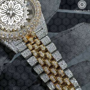 Charm_Jewells Luxury Stainless Steel <b>Watch</b> 42mm Analog Quartz Luminous Unisex Fashion Bracelet Folding Clasp - Product Image 3