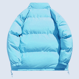 Coats Stylish Canvas <b>Puffer</b> <b>Jacket</b> Men <b>Women</b> High Street Stand Collar Zipper Closure Front Plain Dyed Eco-Friendly <b>Waterproof</b> - Product Image 2