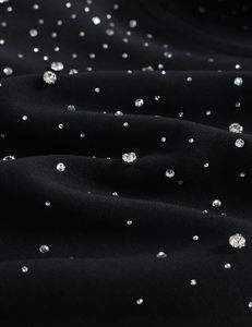 Men's Oversized Hooded <b>Sweatshirt</b> Black Rhinestone Dot Print Casual Knitted Polyester Autumn Wear Rhinestone Bling Crystal <b>work</b>. - Product Image 5