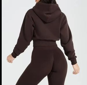 Women's Cropped Hoodie Long Sleeve Pullover Sweatshirt with Premium Cotton Blend Fabric Soft Feel for Casual Daily Wear - Product Image 3