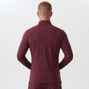 Veste de sport pour homme 100% polyester, col montant, coupe sportive, fermeture éclair, idéale pour le yoga et le jogging en automne - Product Image 4