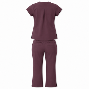 Conjunto de Uniforme Médico Elástico en Cuatro Direcciones de Primera Calidad, Top con Cuello en V, Pantalones de Corte Bootcut, Múltiples Bolsillos, Uniforme de Enfermería para Hospital, Venta al por Mayor, OEM, ODM, B2B - Product Image 2