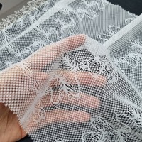 Tissu en dentelle extensible tricoté warp (Nylon/Spandex) 147 cm, léger, couleur personnalisée, qualité supérieure coréenne, pour vêtements de mariage