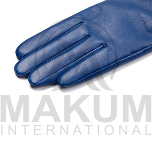 Nouveaux gants en cuir véritable tendance avec garniture 100% cuir véritable, gants d'hiver - Product Image 5