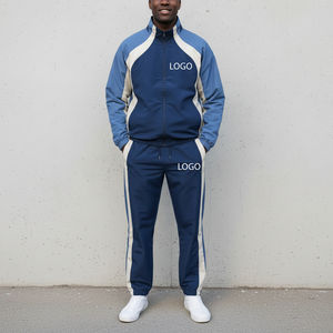 Survêtements en nylon pour hommes, tendance 2026, couleur personnalisée, style streetwear, ensembles de jogging, coupe oversize, couleur unie, avec fermeture éclair, décontractés, pour l'hiver - Product Image 6