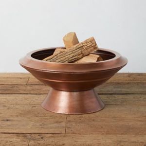 Brasero de jardin en cuivre, bol extérieur durable, centre de table chauffant en métal artisanal, décoration de patio pour des soirées relaxantes en extérieur - Product Image 2
