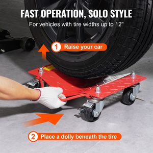 Carrello Sposta Auto in Acciaio Rinforzato da 8000 Libbre con Freno e Perno di Bloccaggio - Product Image 6