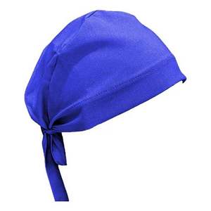 Unisex <b>Plain</b> Working Scrub <b>Cap</b> Custom Logo Solid Color Button Tie Back High Quality Woven for Nurses Doctors in Hospitals - Product Image 3