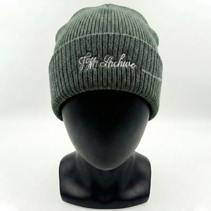 New Style Beanie Hat Embroidered Letter Design Unisex Adult Casual <b>Winter</b> <b>Cap</b> Green 100 Acrylic Breathable Waterproof Fishing - Product Image 1