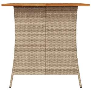 5-Piece Beige Poly <b>Rattan</b> Patio Dining Set with <b>Cushions</b> Garden Sets - Product Image 4