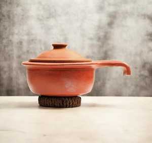 Traditional Natural Clay Heat Resistant Eco-Friendly Durable Cooking Pot Lid Handmade Earthen <b>Cookware</b> Healthy Cooking - Product Image 1