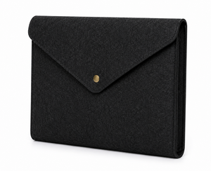 Felt Laptop Sleeve Envelope <b>Bag</b> <b>Medium</b> <b>Size</b> Button Closure Gray Daily Use - Product Image 4