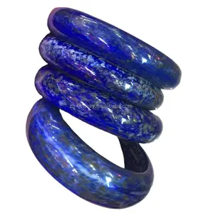 Joyería de piedras preciosas SaleNatural, piedras naturales, lapislázuli azul, brazaletes delgados