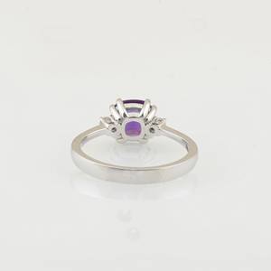 Anillo de Compromiso de Amatista, Anillo de Boda con Gema Púrpura de Corte Cojín Delicado, Joyería de Amatista Piedra de Nacimiento - Product Image 3