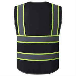 Customized Logo Color High Quality Polyester Waterproof Comfortable High Visibility Breathable Reflective Safety Vest Pockets - Product Image 6