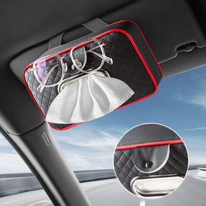 Boîte à mouchoirs noire et rouge robuste avec sangle élastique, porte-mouchoirs décoratif pour la salle de bain et la maison - Product Image 5