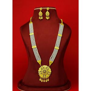 Collar con pendientes conjunto de joyas chapado en oro de latón puro de alta calidad UAE Dubai collar diseño collar conjunto de joyas - Product Image 4