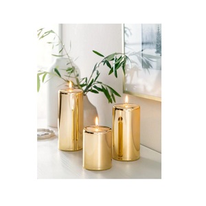 Tarro metálico de lujo personalizado para velas disponible en diferentes colores y diseños - Product Image 4