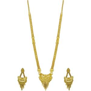 Joyería de Latón al por Mayor, Chapada en Oro de 14K, 18K y 24K, Collares Largos con Diseño Tradicional, Conjunto de Joyería - Product Image 2