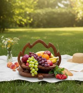 Panier de service moderne en bois artisanal écologique pour fruits secs et articles de luxe, multi-usages pour fruits secs Tradebyd - Product Image 1