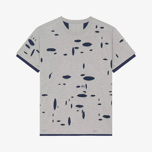 T-shirt élégant effet vieilli, coupe moderne, en matière douce pour un confort et un style au quotidien - Product Image 1