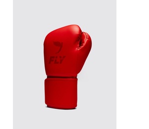 Professional Fly Superloop Pro X2 Red Boxing <b>Gloves</b> Real Cowhide Leather Training Adjustable Wrist Strap Stretch Hook Loop - Product Image 2