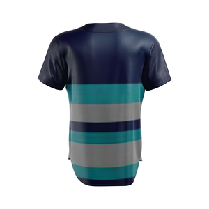 JAMEZ SPORTS T-shirt de baseball unisexe pour adulte - Anti-bactérien, respirant, séchage rapide, coton/polyester, col en V, manches courtes - Product Image 3