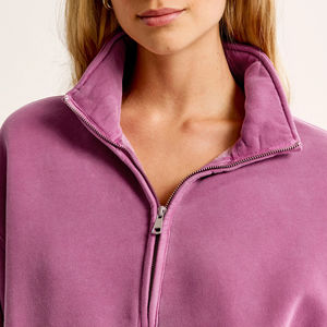 Sweat-shirt demi-zip pour femme de qualité supérieure, motif Marble Canyon, avec poches kangourou, poignets et ourlet côtelés, sweats à capuche pour femme pour l'entraînement - Product Image 3