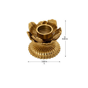 <b>Black</b> & Gold Tabletop Aluminum Golden Candle <b>Holder</b> In Customize For Home Wedding Decoration Eco Friendly Durable Candle Stand - Product Image 5