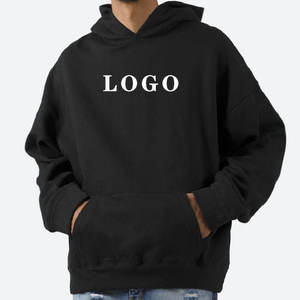 Fabricants de sweats à capuche haut de gamme en gros, sweats à capuche lourds 500 g/m², 100 % coton French Terry, sweat à capuche noir surdimensionné - Product Image 2