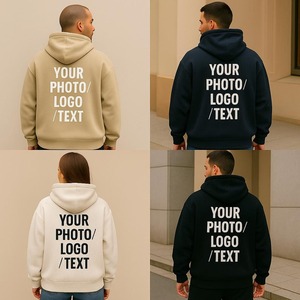 เสื้อฮู้ดผู้ชายสีน้ำเงินกรมท่า โลโก้ด้านหน้า ผ้าฟลีซโพลีเอสเตอร์/คอตตอน ทรงปกติ เป็นมิตรกับสิ่งแวดล้อม ระบายอากาศได้ดี มีกระเป๋า สไตล์ลำลอง - Product Image 5