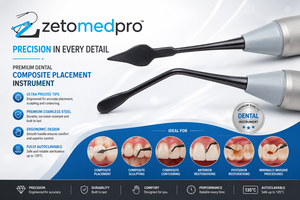 Calibre dentaire composite direct premium en acier inoxydable, instrument de restauration ergonomique OEM Zetomed Pro - Product Image 6