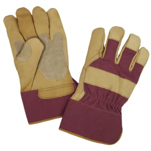 Gants de travail en cuir de vachette renforcé, vêtements de travail de type rigueur canadien, vêtements de sécurité réfléchissants, doux - Product Image 4