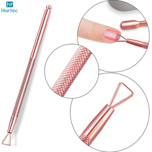 High-Quality Elegant Rose Gold Finish 2-Piece Nail Prep Kit Precision Dual-Ended Grooming Instrument Professional Cuticle Pusher - Product Image 2