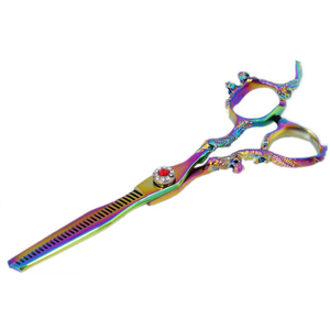 Hair cutting scissors with artistic dragon <b>handle</b> for salon use Dragon <b>handle</b> hair salon <b>shears</b> for professional styling - Product Image 3