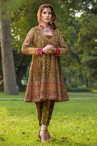 Vêtements ethniques pakistanais prêts-à-porter pour femmes, ensemble de robe 3 pièces avec dupatta, couleur personnalisée, haute qualité, luxe, pour fêtes et mariages - Product Image 4
