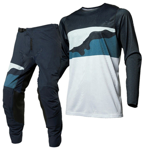 Combinaison de motocross unisexe noire et blanche à manches longues respirante avec blocs de couleur pour la course à moto, tenue de sport pour adultes toutes saisons - Product Image 4