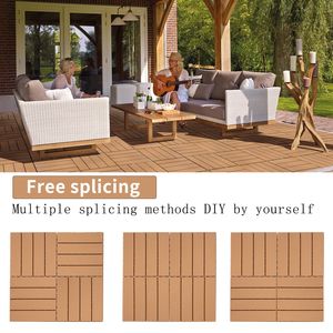 Burlywood impermeabile ad incastro piastrelle ponte 11.8 "x 11.8" pavimento da giardino 44 per tutte le stagioni uso esterno per giardino anteriore/posteriore - Product Image 4
