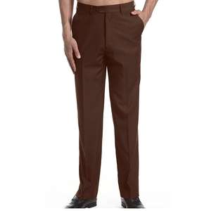 Pantalon de Costume Uni pour Homme, Couleur Noire, Respirant, Prix de Gros, Idéal Réunions d'Affaires, Logo Personnalisé, Coupe Slim et Ajustée - Product Image 2