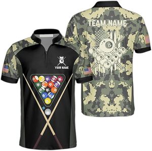 Camiseta de Polo Profesional para Hombre, Personalizada con Sublimación 3D, para Equipos de Billar, Venta al Por Mayor de Fábrica - Product Image 4